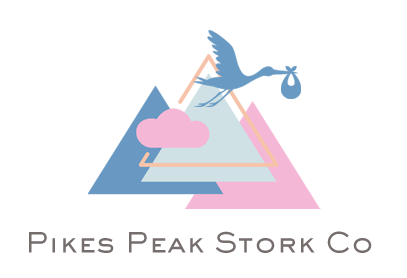 Logo Pikes Peak Stork Co, Stork Sign Rental, Colorado Springs, Falcon, Peyton, Monument, Palmer Lake, Manitou